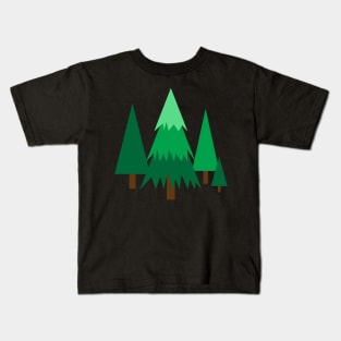 Pine trees on the hill Kids T-Shirt